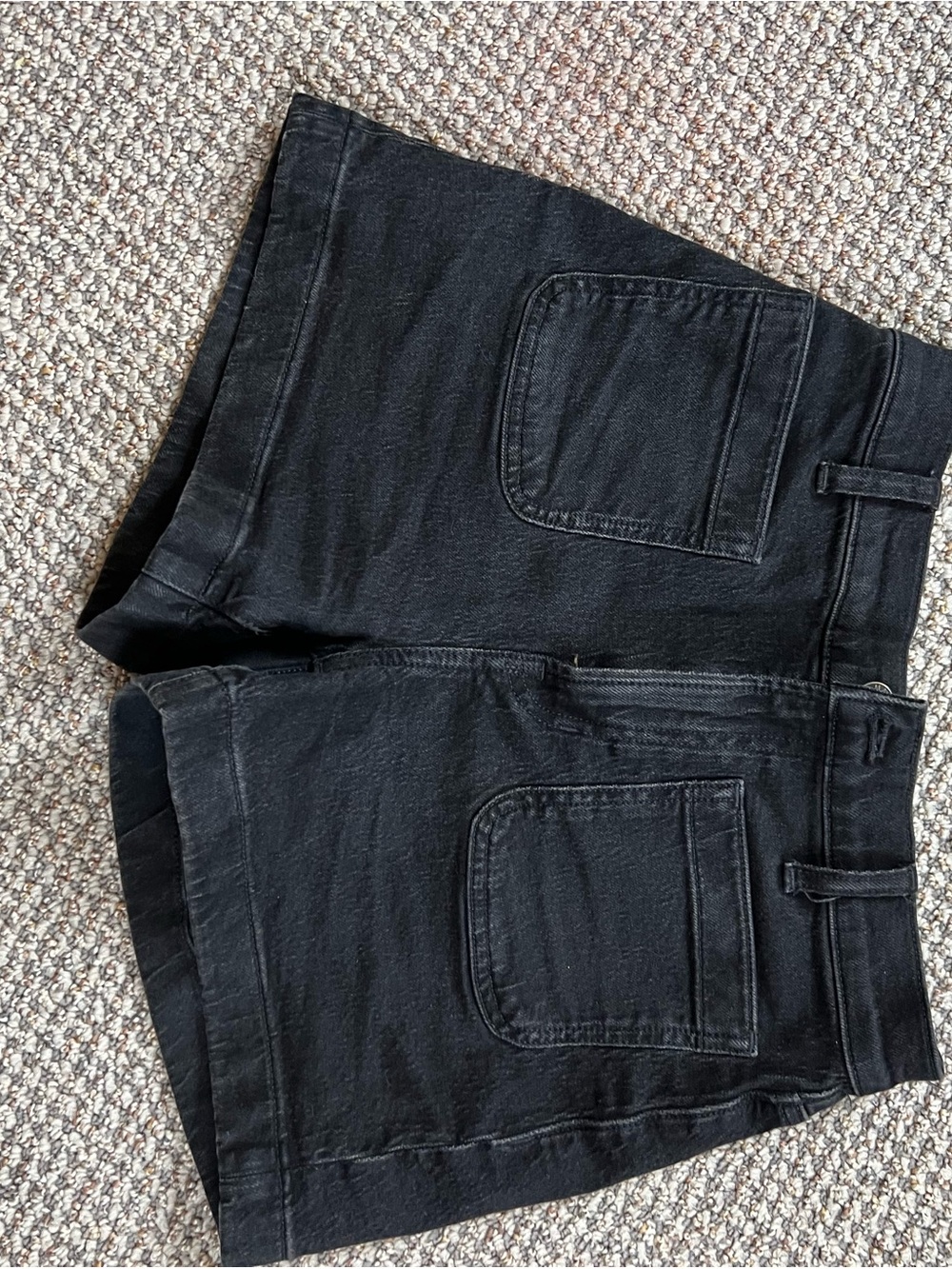 Madewell Black Denim mid rise Shorts size 25